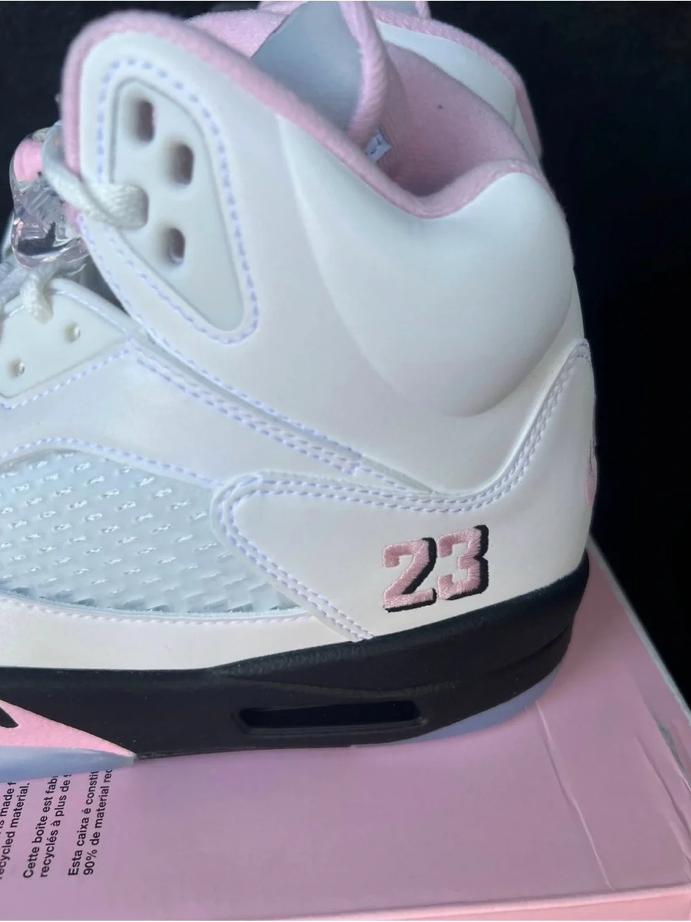 Jordan 5 Medium Soft Pink Size 9.5 Men's Brand New HQ7978-102 New In Box No Lid!